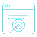 Icône landing page optimisée conversion